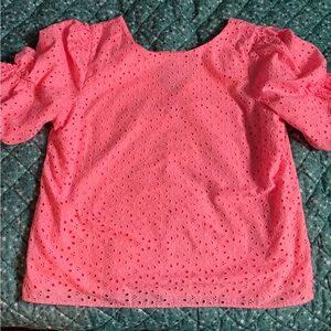 Lilly Pulitzer Pink Eyelet Blouse